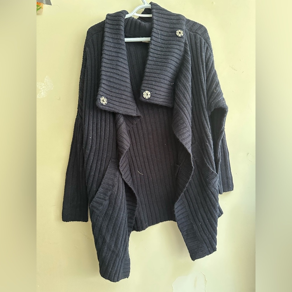 3/20$cloth by rd  Navy Blue Chunky Knit Cardigan